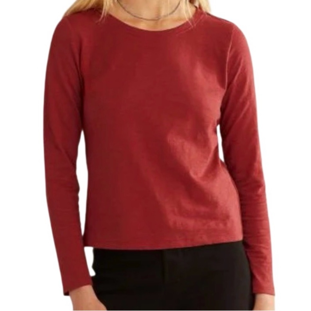 Pendleton Red Long Sleeve Camisole Top Women’s XLP Knit Pullover Long Sleeves